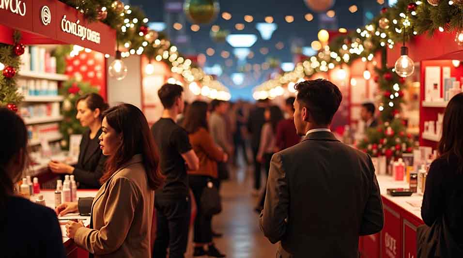 Flux Dev Image Of A Vibrant Christmas Bazaar Scene Filled With 0